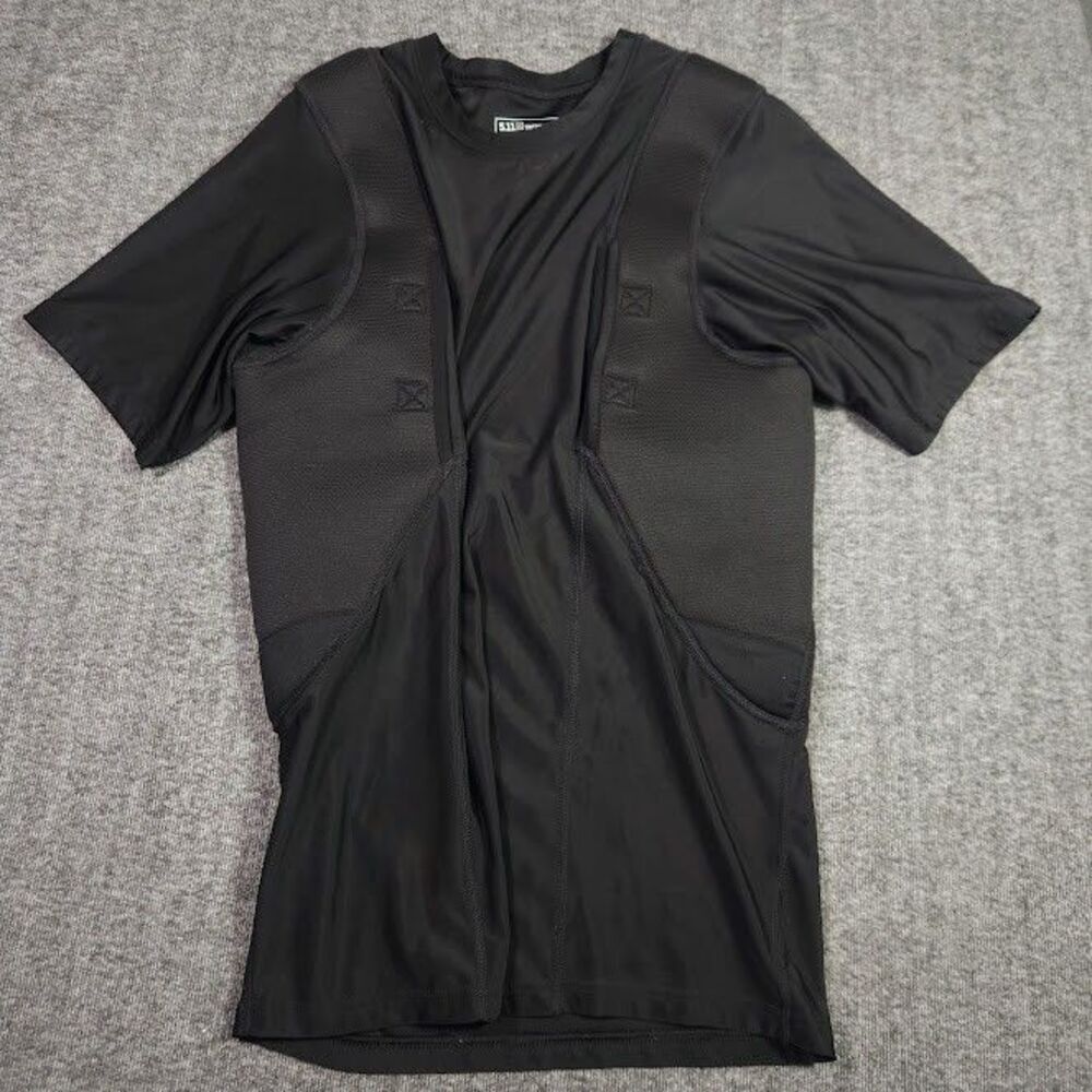 5.11 Tactical Holster Shirt Mens Lg Black Concealed Carry Compression Base Layer